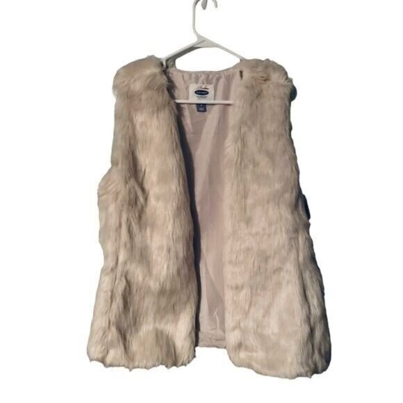 Old Navy Womens Faux-Fur Vest Medium Festival Bohemian 70s Hippie Retro Bohemian - Picture 1 of 9